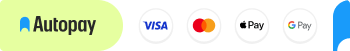 Autopay, Visa, Mastercard, Apple Pay, Google Pay